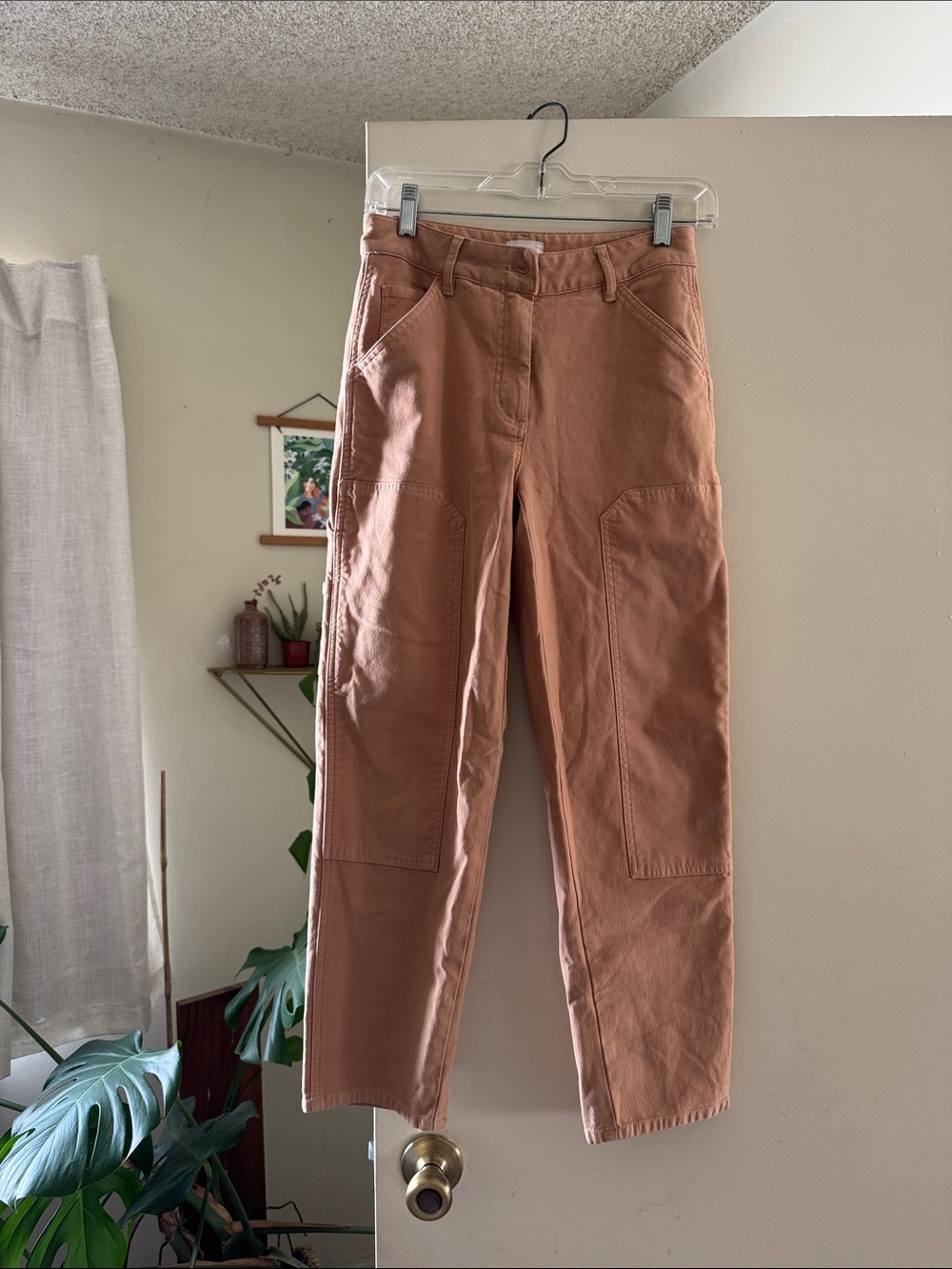 Wilfred Cropped Utility Pants in Dusty Rose